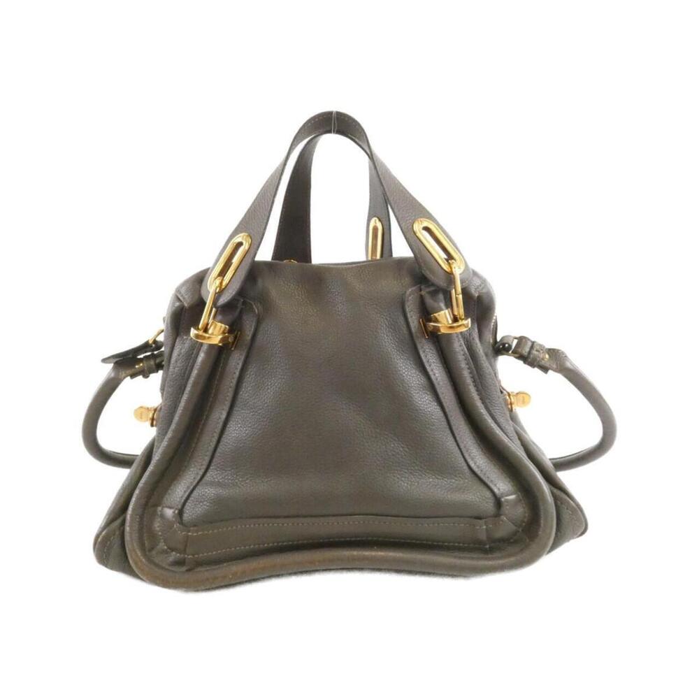 Chloe Paraty Leather Shoulder bag Gray leather